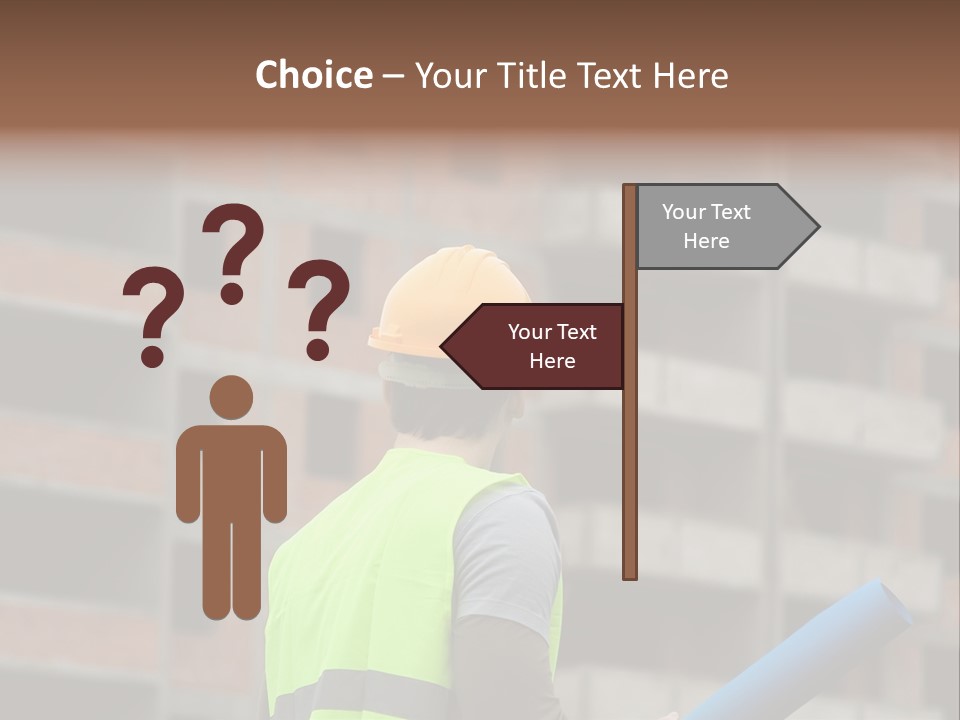 A Man In A Yellow Safety Vest And Hard Hat PowerPoint Template