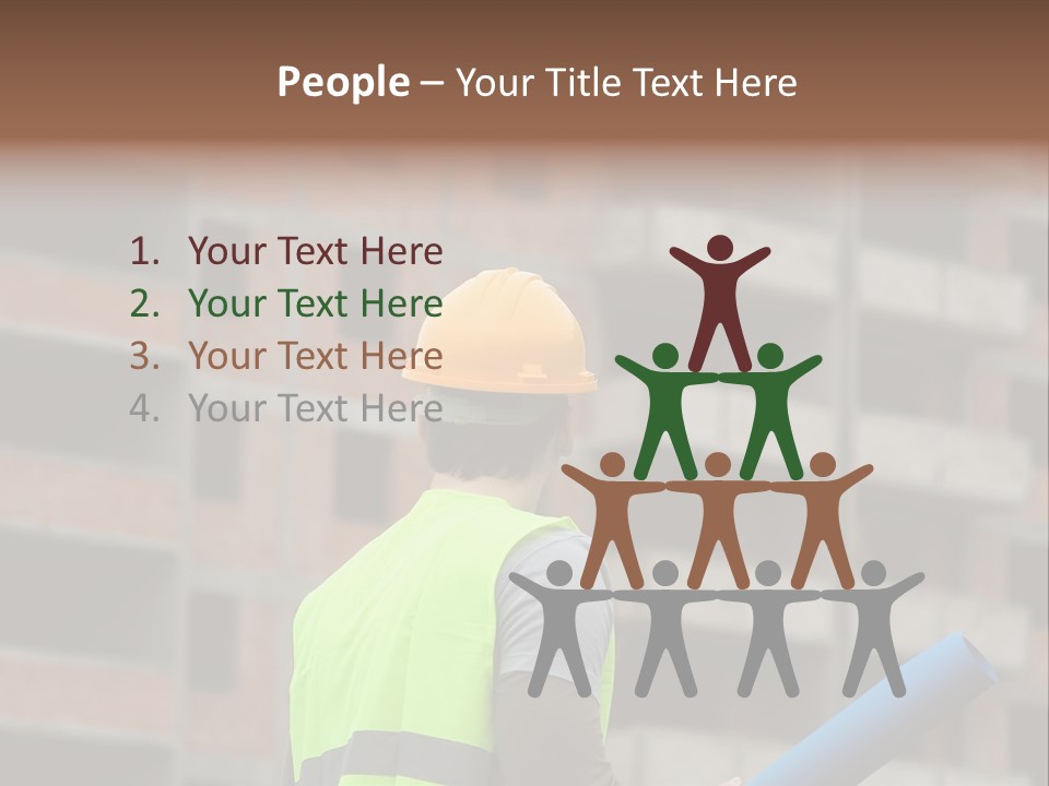A Man In A Yellow Safety Vest And Hard Hat PowerPoint Template