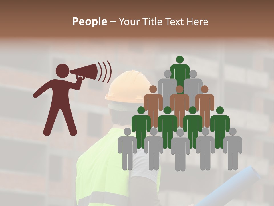A Man In A Yellow Safety Vest And Hard Hat PowerPoint Template