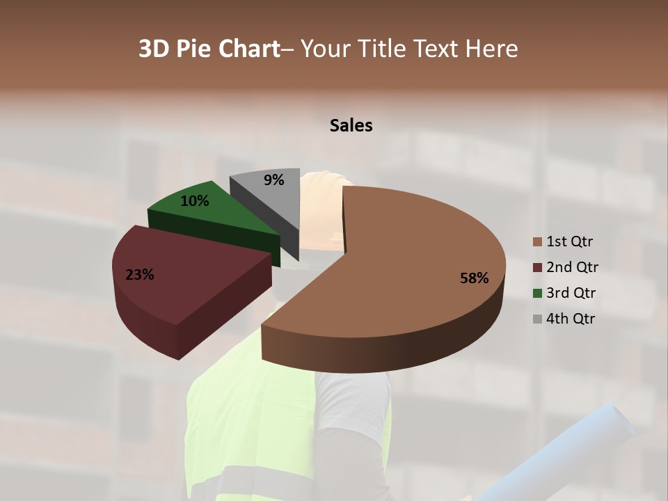 A Man In A Yellow Safety Vest And Hard Hat PowerPoint Template