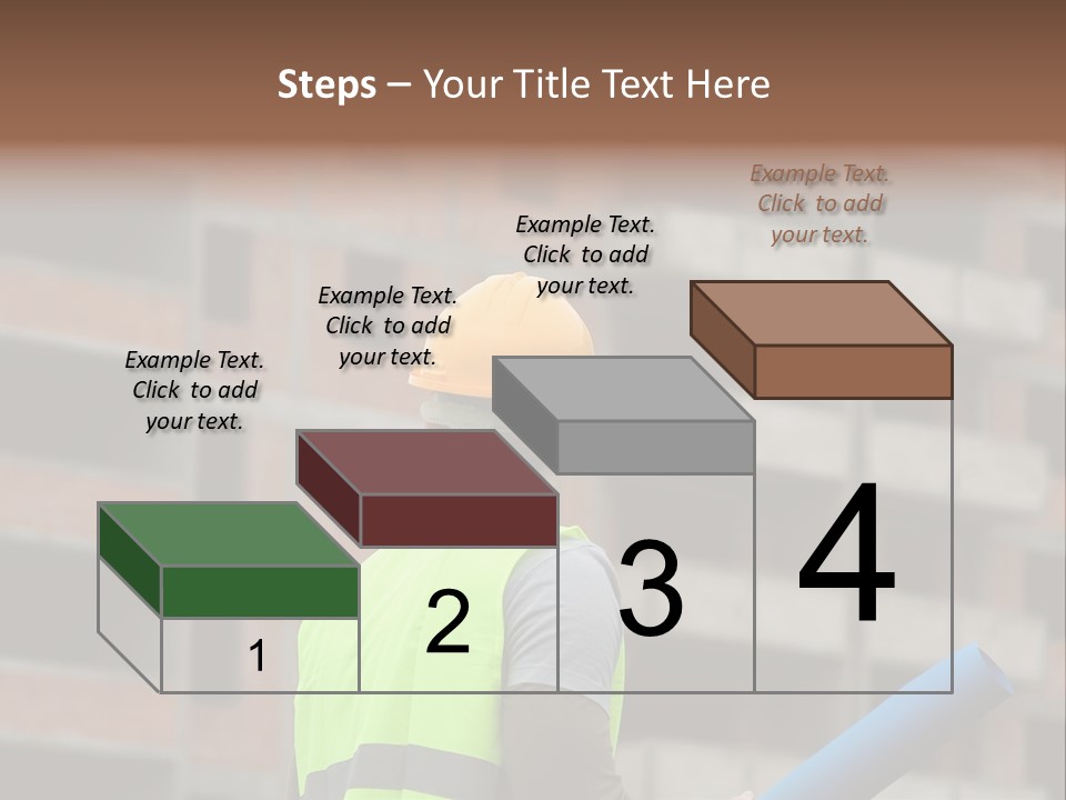 A Man In A Yellow Safety Vest And Hard Hat PowerPoint Template
