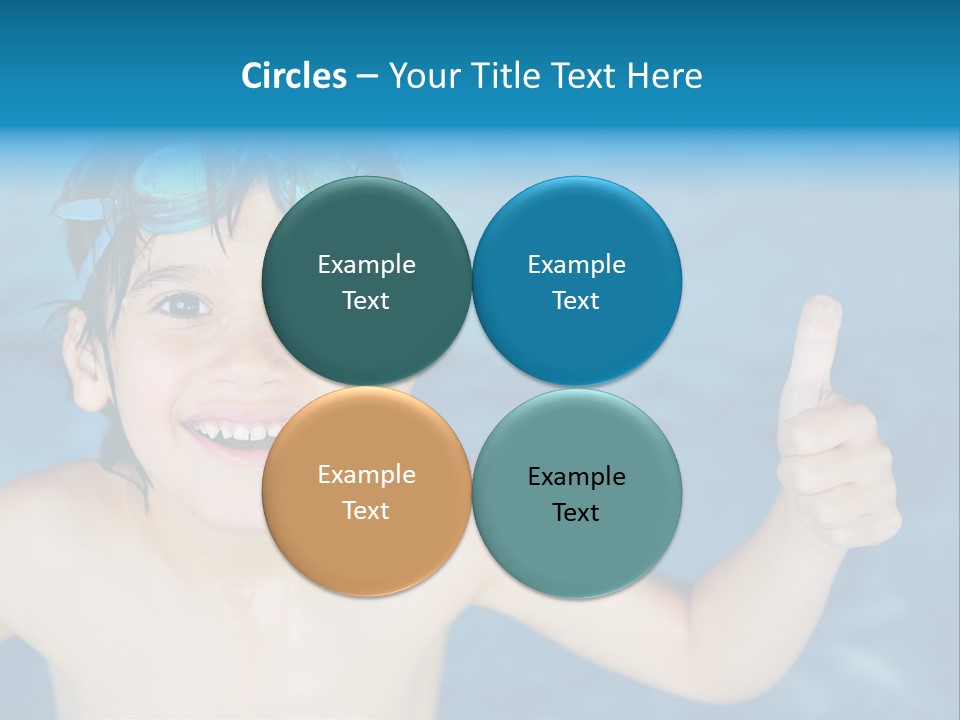 A Young Boy In A Swimming Pool Giving A Thumbs Up PowerPoint Template