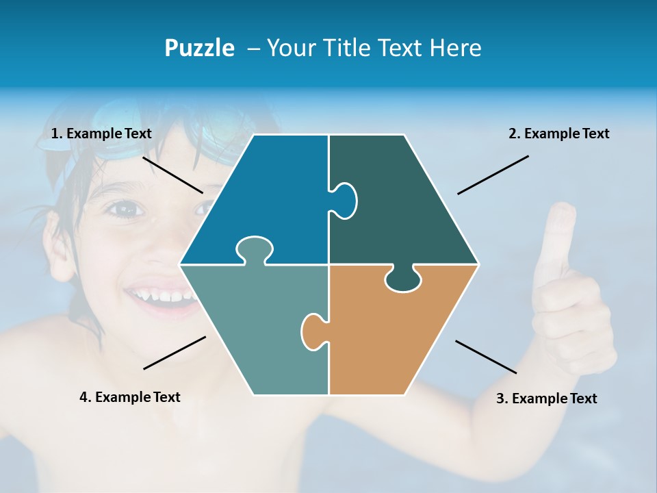 A Young Boy In A Swimming Pool Giving A Thumbs Up PowerPoint Template