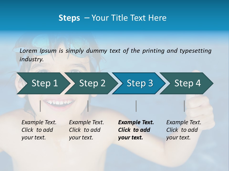 A Young Boy In A Swimming Pool Giving A Thumbs Up PowerPoint Template