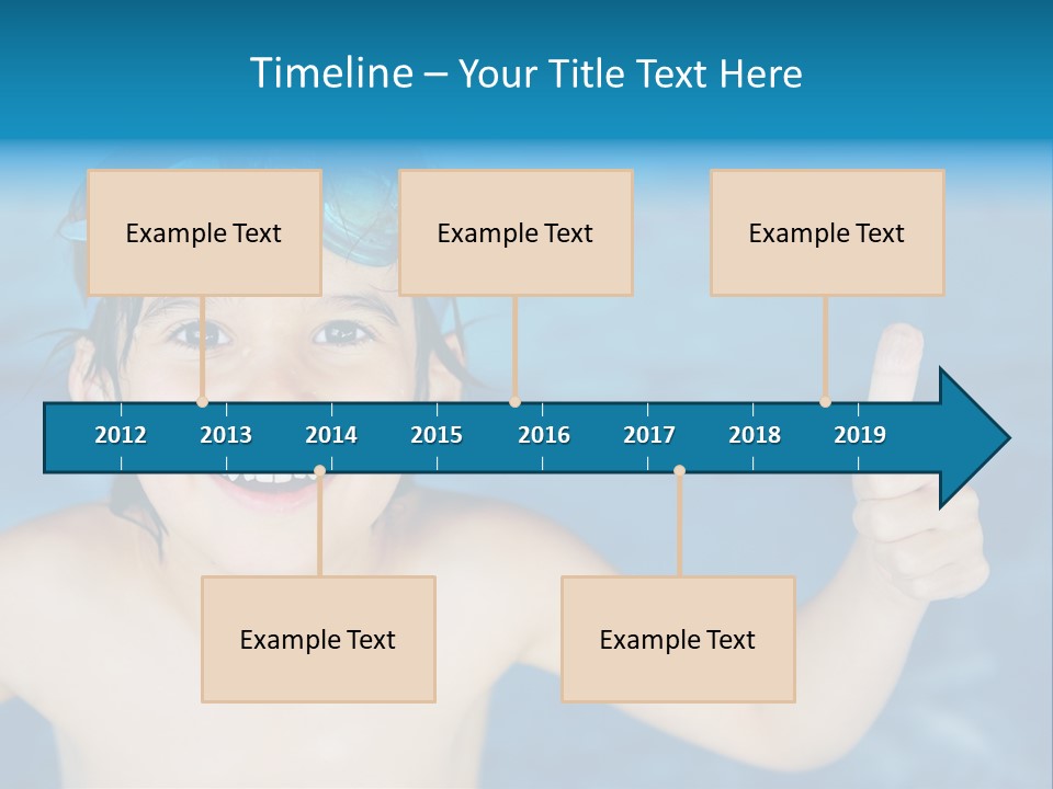 A Young Boy In A Swimming Pool Giving A Thumbs Up PowerPoint Template