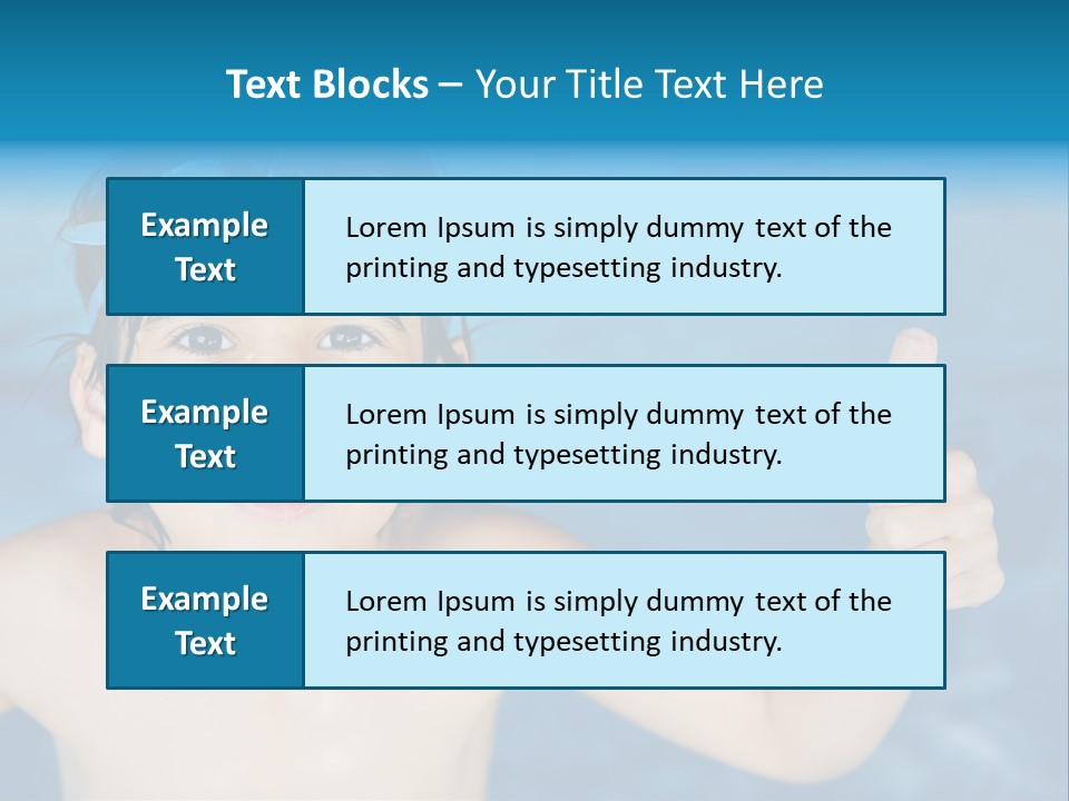 A Young Boy In A Swimming Pool Giving A Thumbs Up PowerPoint Template
