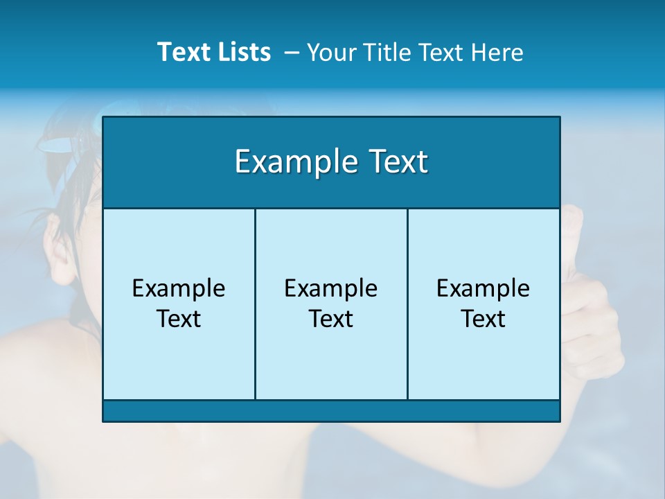 A Young Boy In A Swimming Pool Giving A Thumbs Up PowerPoint Template