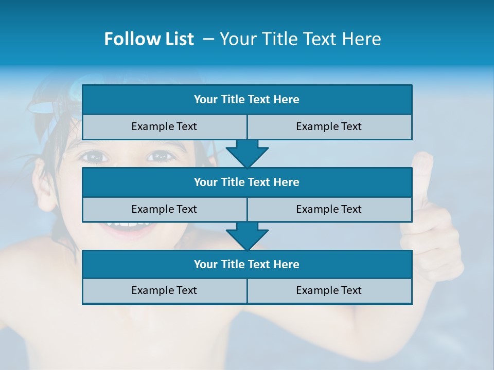 A Young Boy In A Swimming Pool Giving A Thumbs Up PowerPoint Template