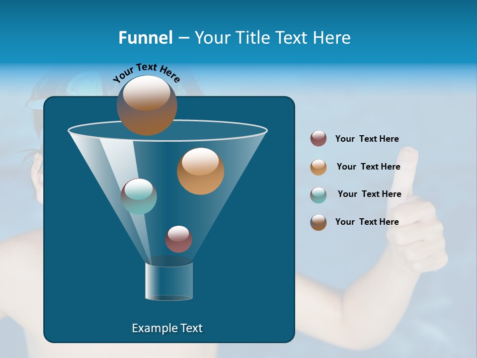 A Young Boy In A Swimming Pool Giving A Thumbs Up PowerPoint Template