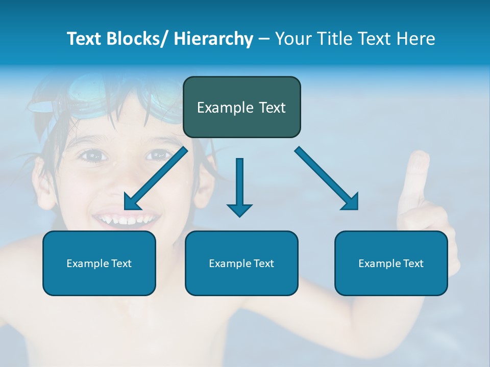 A Young Boy In A Swimming Pool Giving A Thumbs Up PowerPoint Template