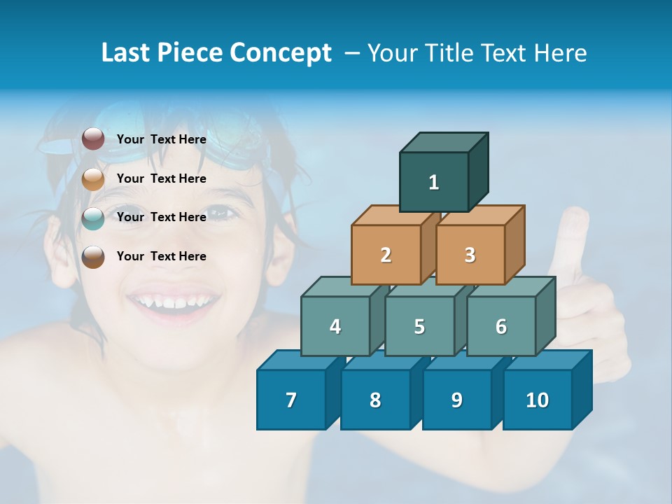 A Young Boy In A Swimming Pool Giving A Thumbs Up PowerPoint Template