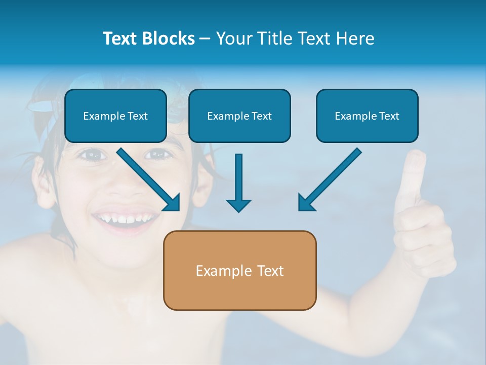 A Young Boy In A Swimming Pool Giving A Thumbs Up PowerPoint Template