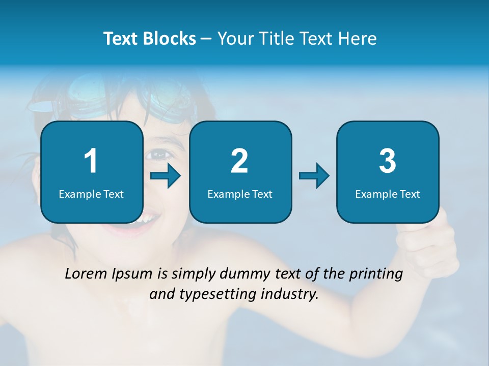 A Young Boy In A Swimming Pool Giving A Thumbs Up PowerPoint Template