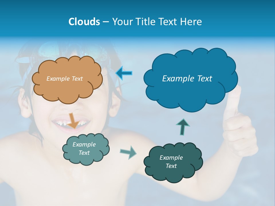 A Young Boy In A Swimming Pool Giving A Thumbs Up PowerPoint Template