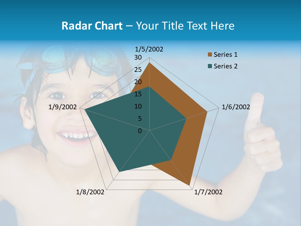 A Young Boy In A Swimming Pool Giving A Thumbs Up PowerPoint Template