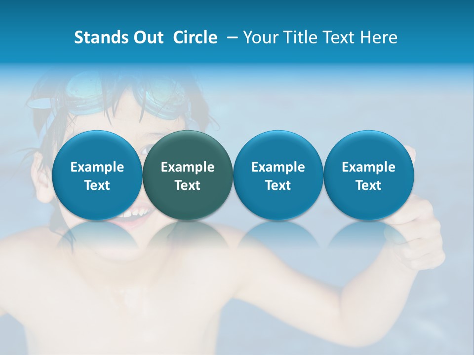 A Young Boy In A Swimming Pool Giving A Thumbs Up PowerPoint Template