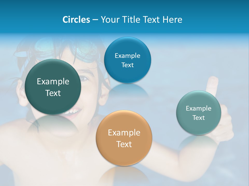 A Young Boy In A Swimming Pool Giving A Thumbs Up PowerPoint Template