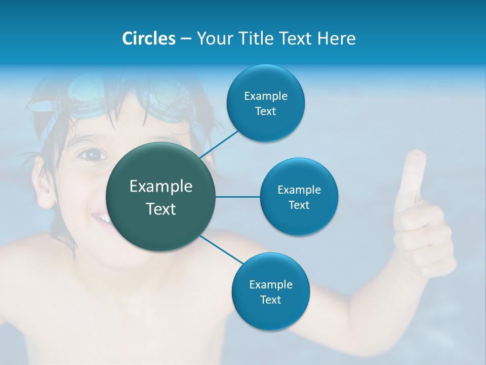 A Young Boy In A Swimming Pool Giving A Thumbs Up PowerPoint Template