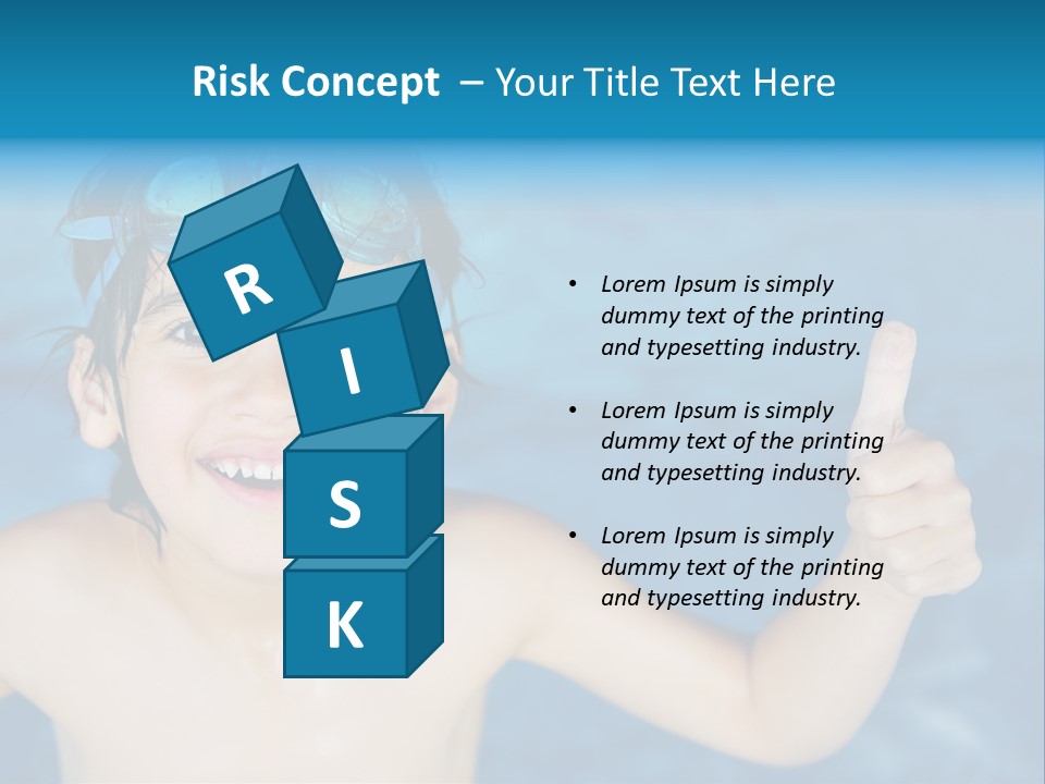 A Young Boy In A Swimming Pool Giving A Thumbs Up PowerPoint Template