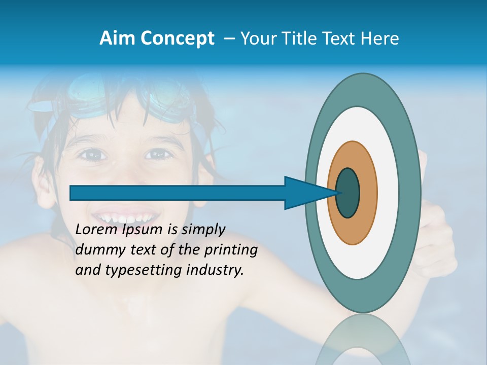 A Young Boy In A Swimming Pool Giving A Thumbs Up PowerPoint Template