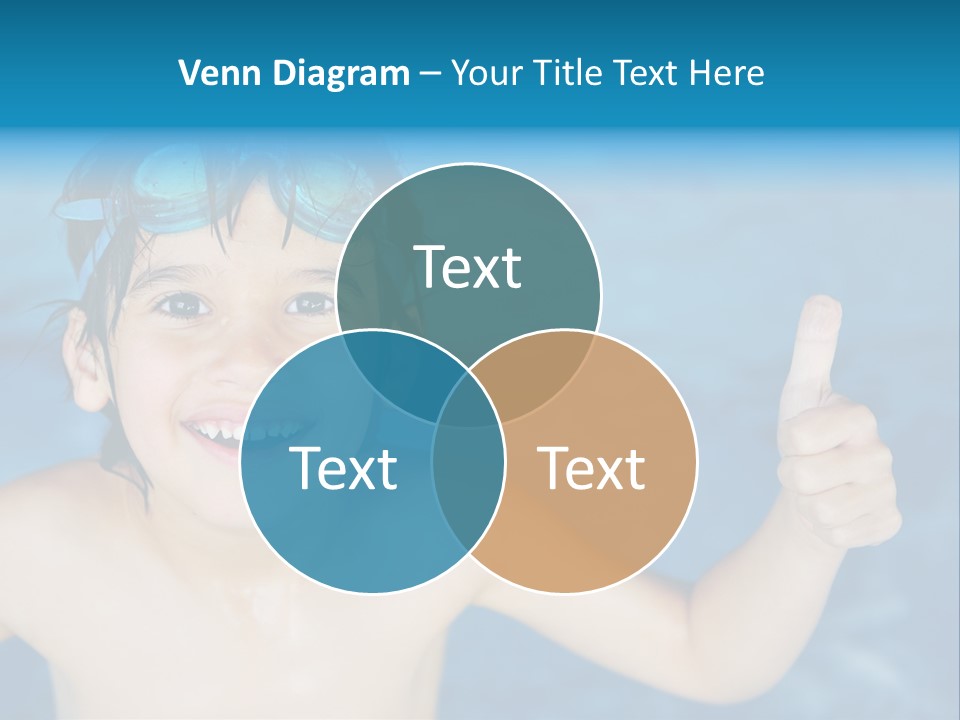 A Young Boy In A Swimming Pool Giving A Thumbs Up PowerPoint Template