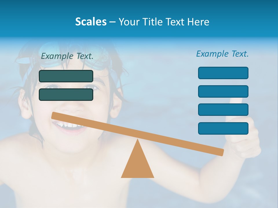 A Young Boy In A Swimming Pool Giving A Thumbs Up PowerPoint Template