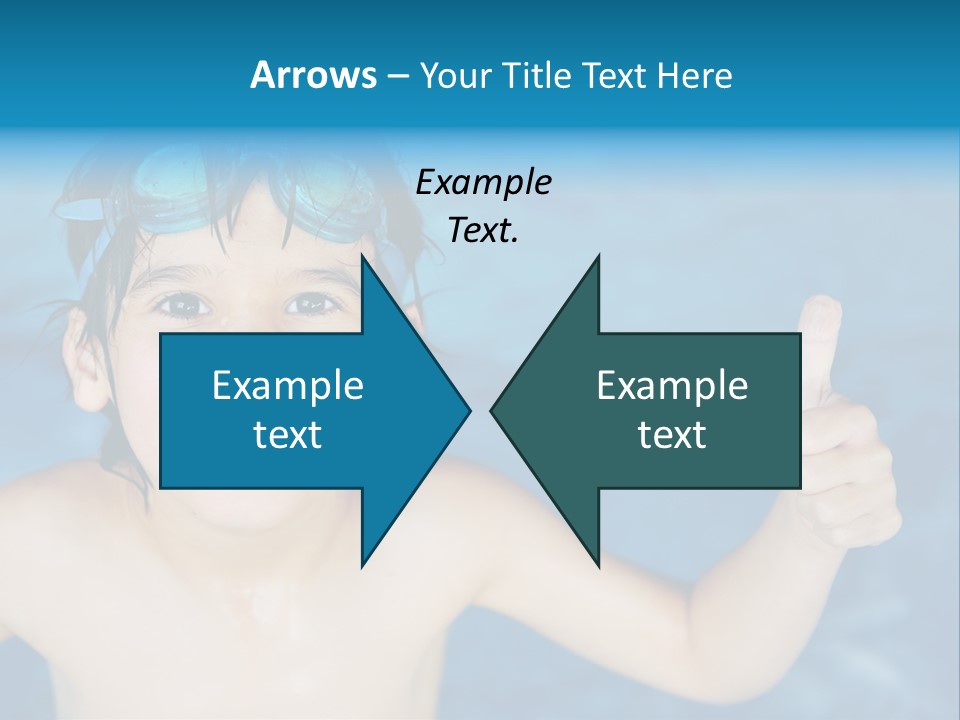 A Young Boy In A Swimming Pool Giving A Thumbs Up PowerPoint Template