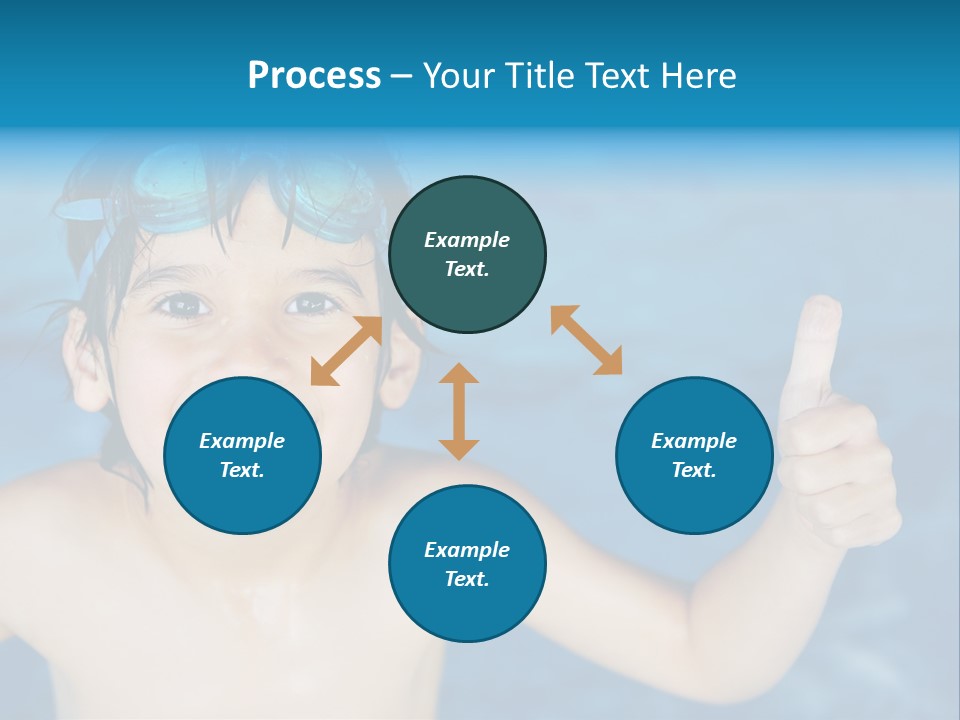 A Young Boy In A Swimming Pool Giving A Thumbs Up PowerPoint Template