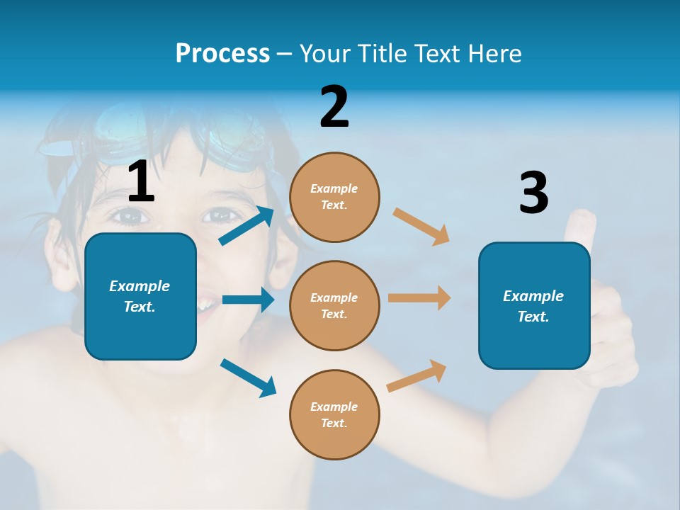 A Young Boy In A Swimming Pool Giving A Thumbs Up PowerPoint Template