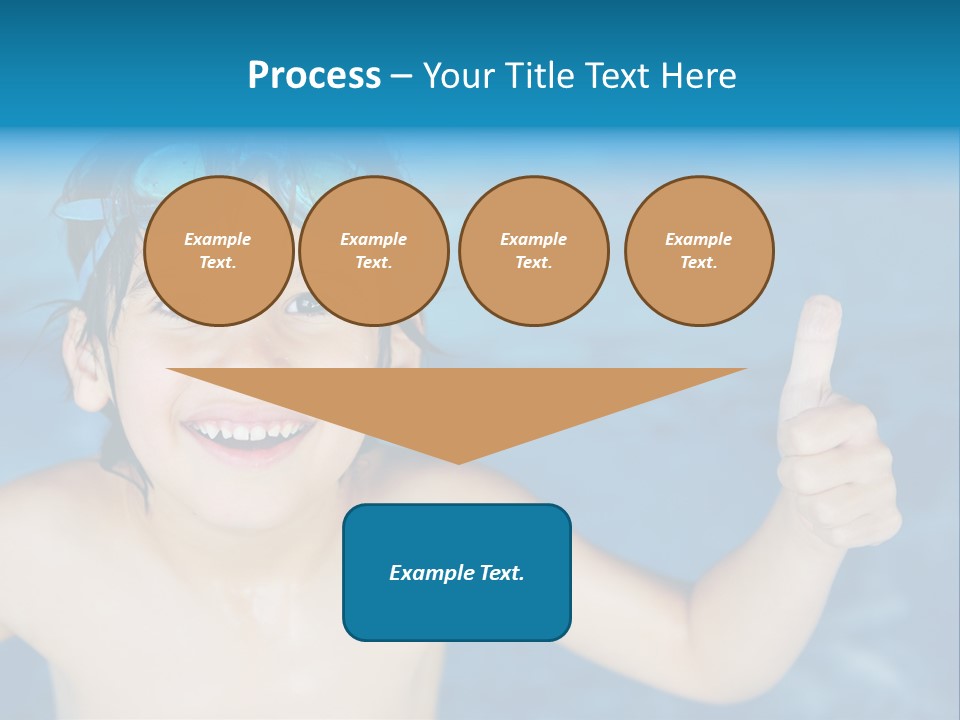 A Young Boy In A Swimming Pool Giving A Thumbs Up PowerPoint Template