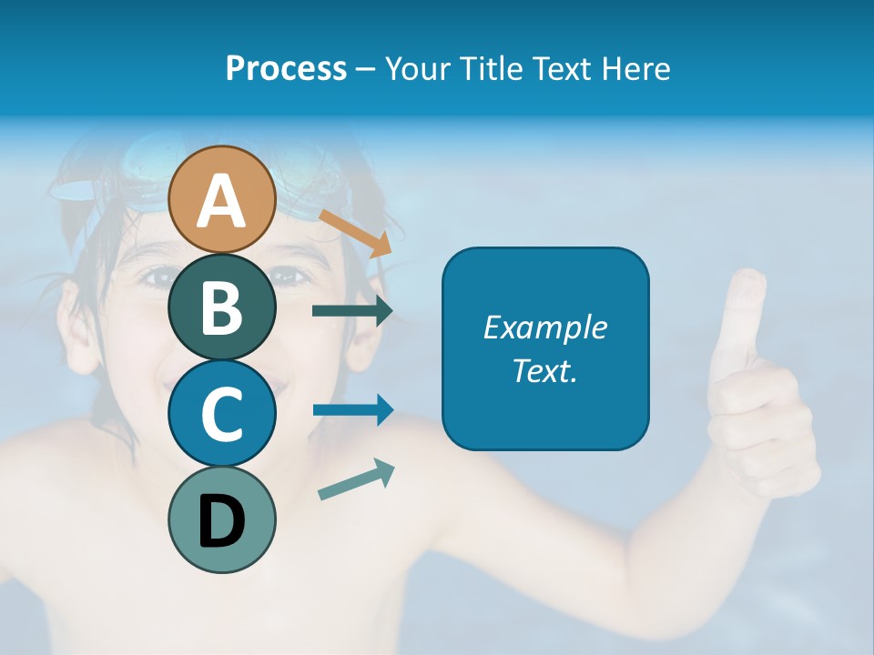 A Young Boy In A Swimming Pool Giving A Thumbs Up PowerPoint Template