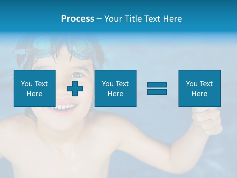 A Young Boy In A Swimming Pool Giving A Thumbs Up PowerPoint Template