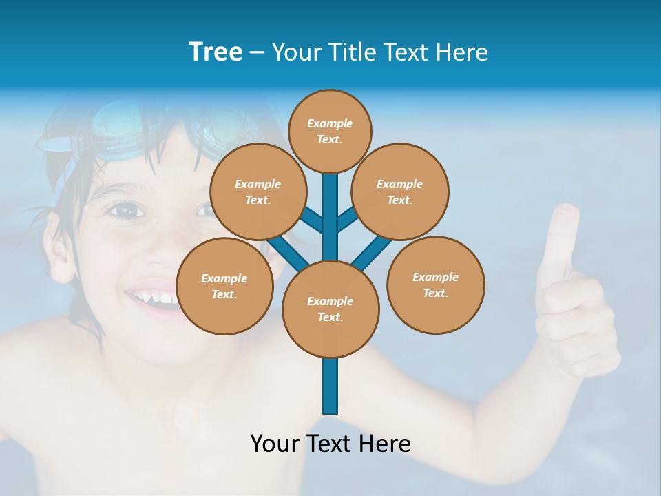 A Young Boy In A Swimming Pool Giving A Thumbs Up PowerPoint Template