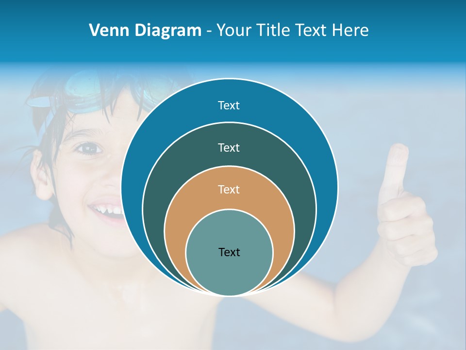 A Young Boy In A Swimming Pool Giving A Thumbs Up PowerPoint Template
