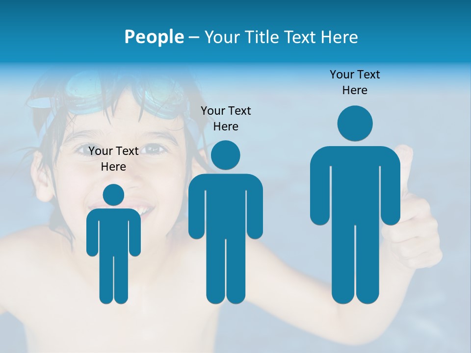 A Young Boy In A Swimming Pool Giving A Thumbs Up PowerPoint Template