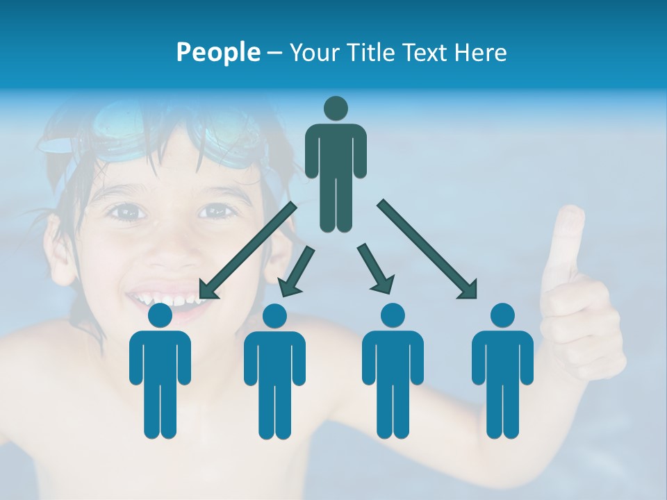 A Young Boy In A Swimming Pool Giving A Thumbs Up PowerPoint Template