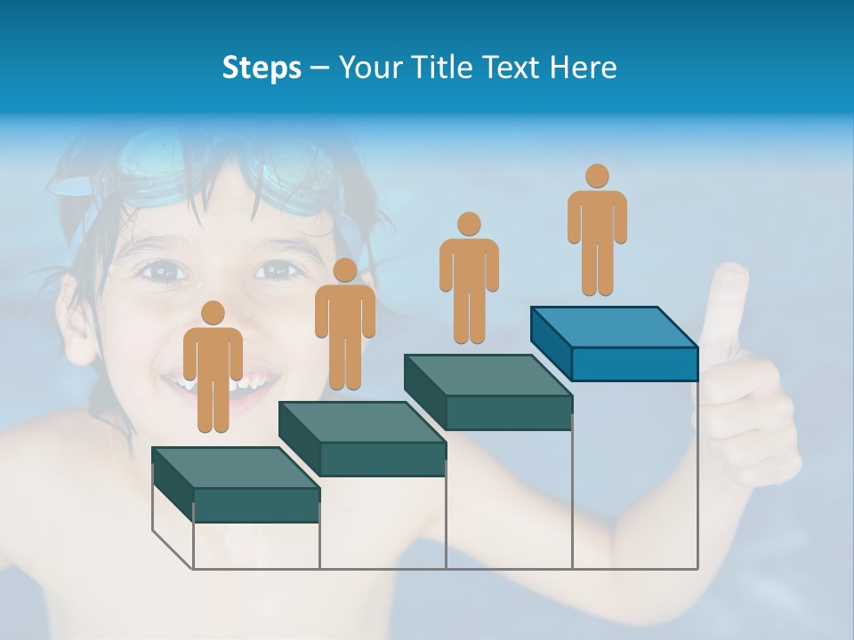 A Young Boy In A Swimming Pool Giving A Thumbs Up PowerPoint Template