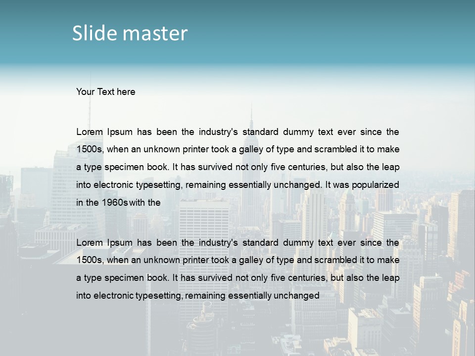 Manhattan American Attraction PowerPoint Template