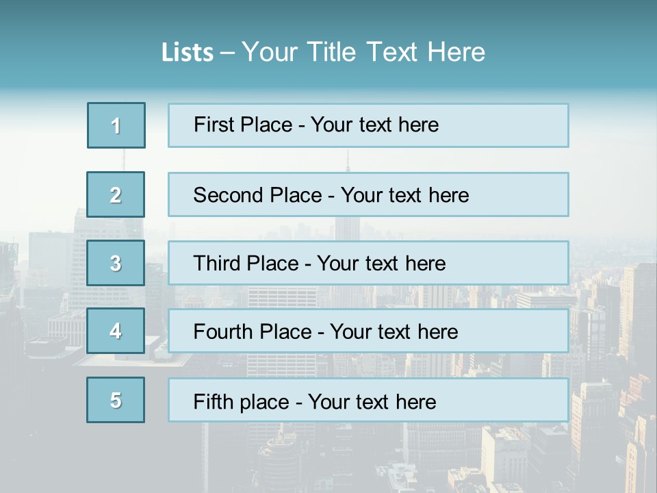 Manhattan American Attraction PowerPoint Template