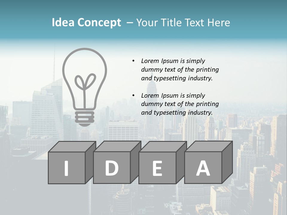 Manhattan American Attraction PowerPoint Template