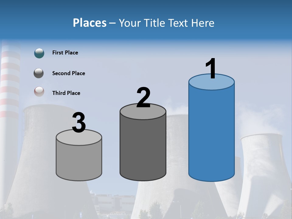 A Power Plant With Smoke Coming Out Of It PowerPoint Template