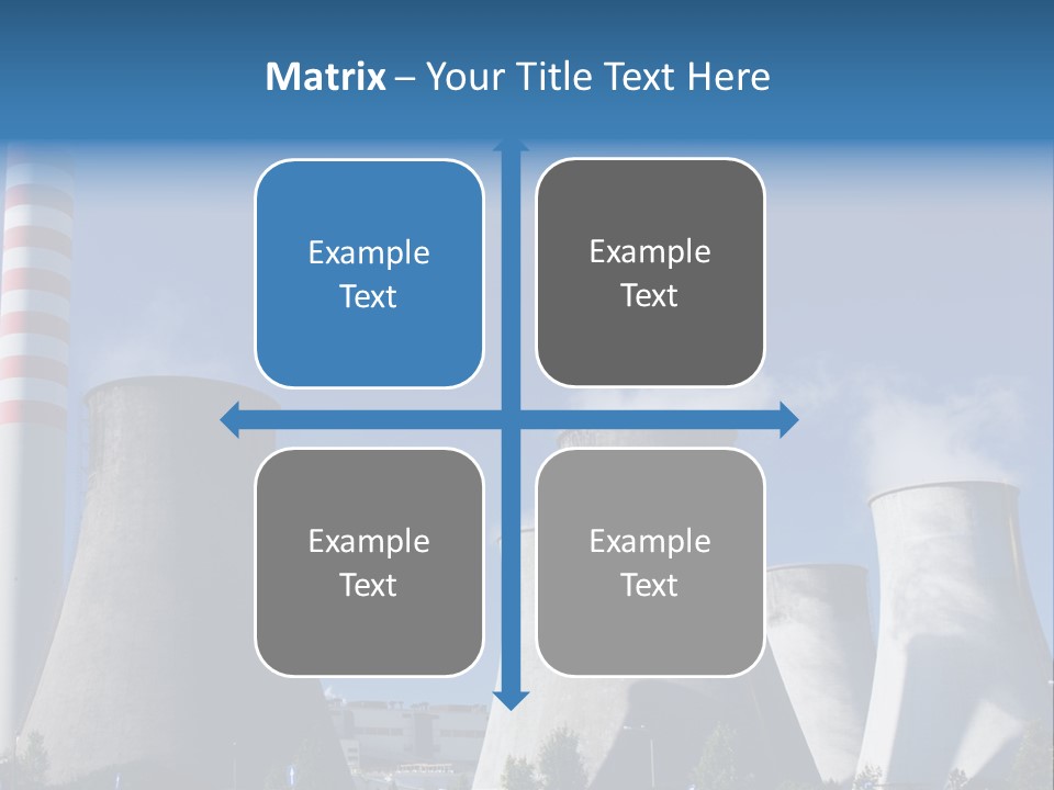 A Power Plant With Smoke Coming Out Of It PowerPoint Template