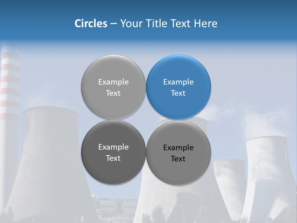 A Power Plant With Smoke Coming Out Of It PowerPoint Template