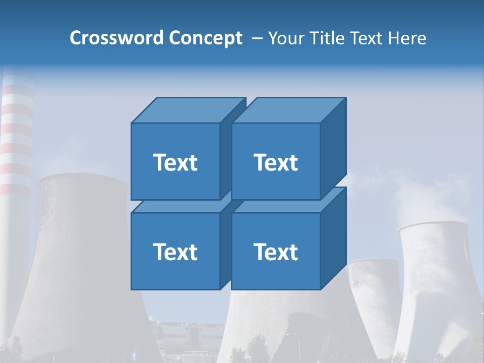 A Power Plant With Smoke Coming Out Of It PowerPoint Template