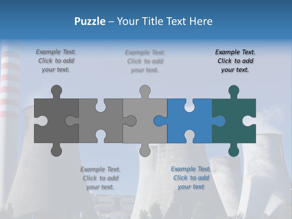 A Power Plant With Smoke Coming Out Of It PowerPoint Template