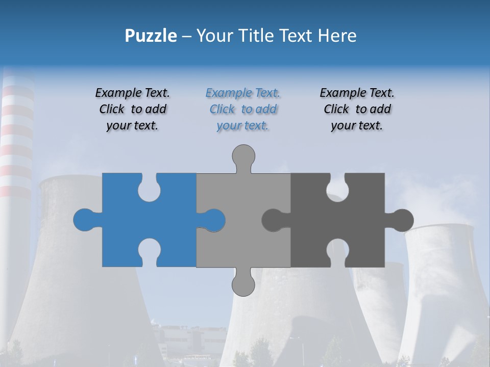 A Power Plant With Smoke Coming Out Of It PowerPoint Template