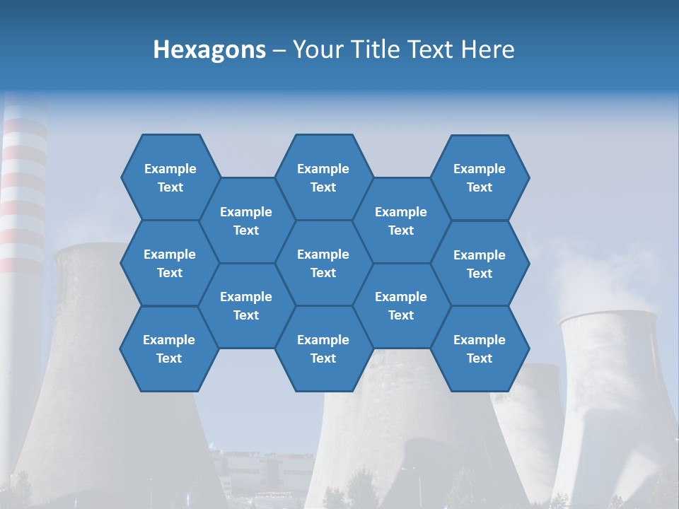 A Power Plant With Smoke Coming Out Of It PowerPoint Template