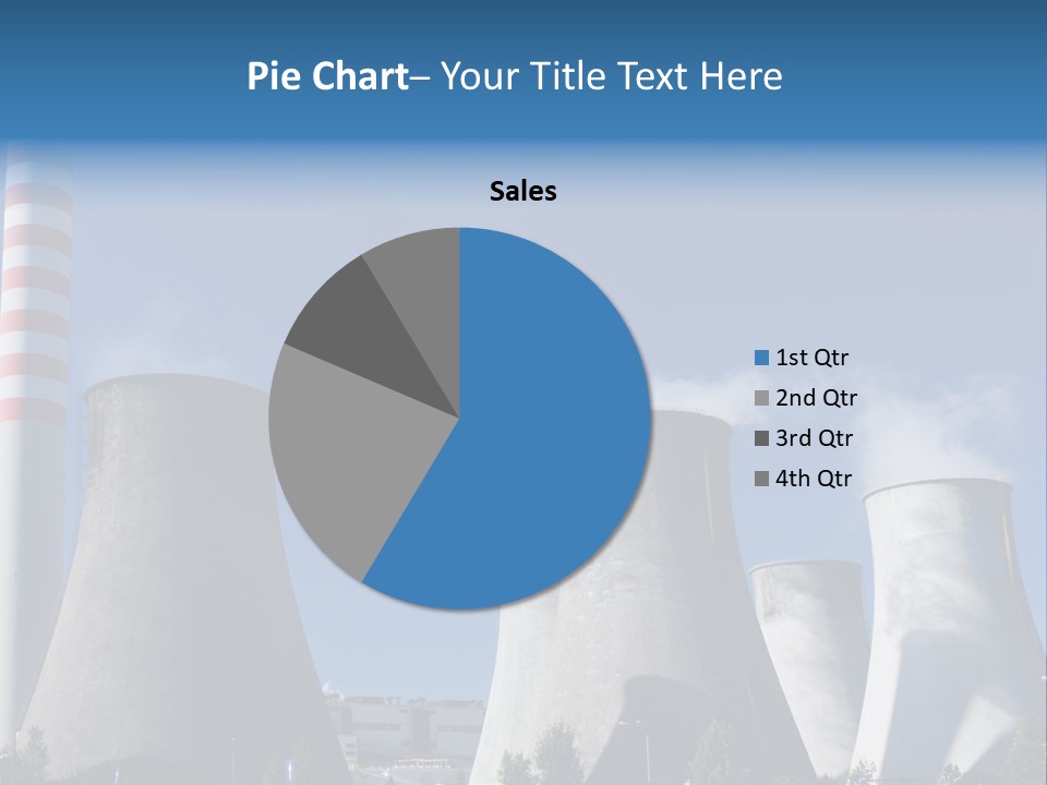 A Power Plant With Smoke Coming Out Of It PowerPoint Template