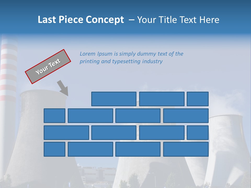 A Power Plant With Smoke Coming Out Of It PowerPoint Template