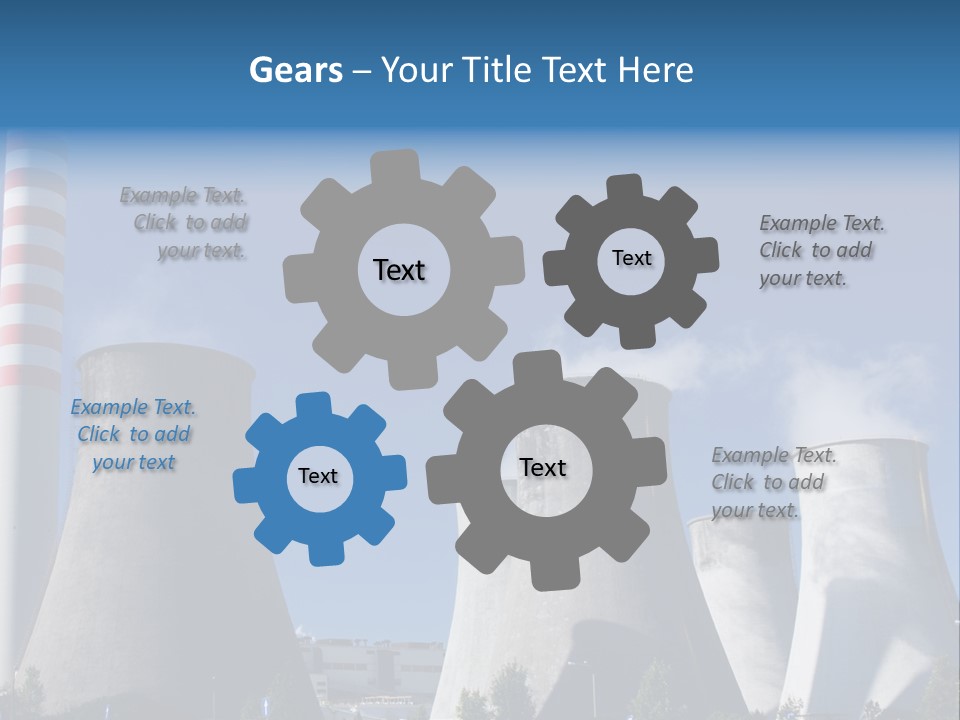 A Power Plant With Smoke Coming Out Of It PowerPoint Template